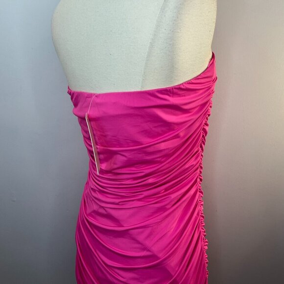 Thirty Thirty Women's Pink Ruched Mini Dress - Juniors Large - NWT - Picture 2 of 6